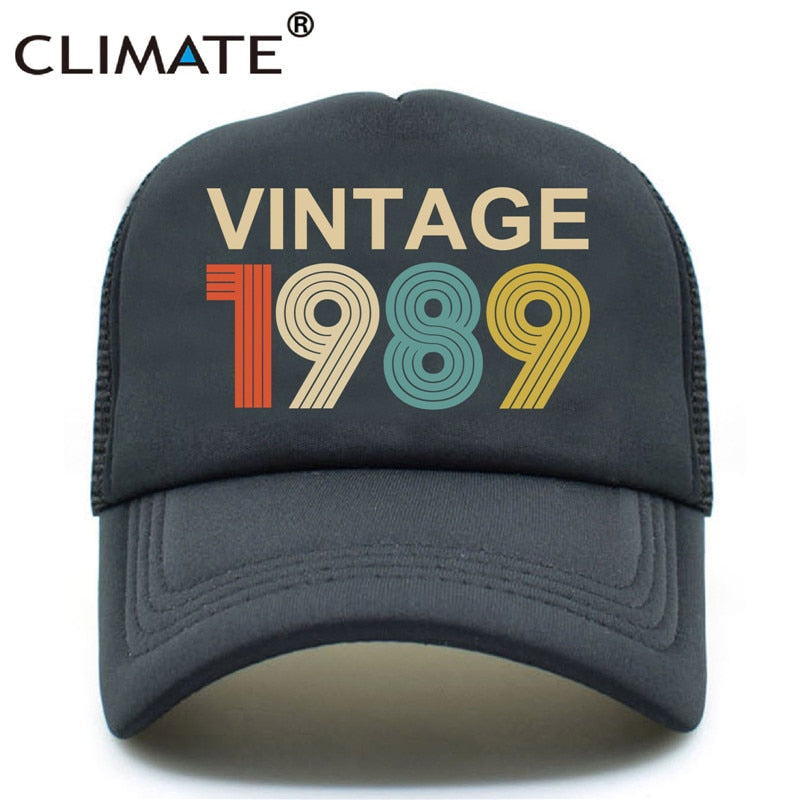 CLIMATE Vintage 1978 Cap 1978 Vintage Trucker Cap Men Retro 40th Birthday Gift Baseball Caps Black Cool Trucker Caps Hat for Men