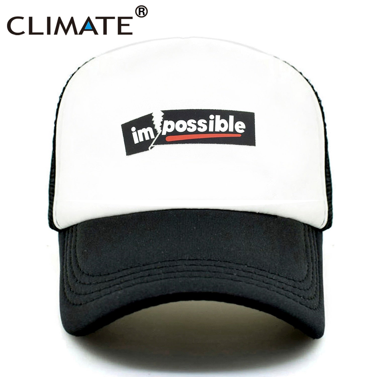 CLIMATE New Cool Impossible Possible Trucker Cap Hat Men Hiphop Surfboard Youth