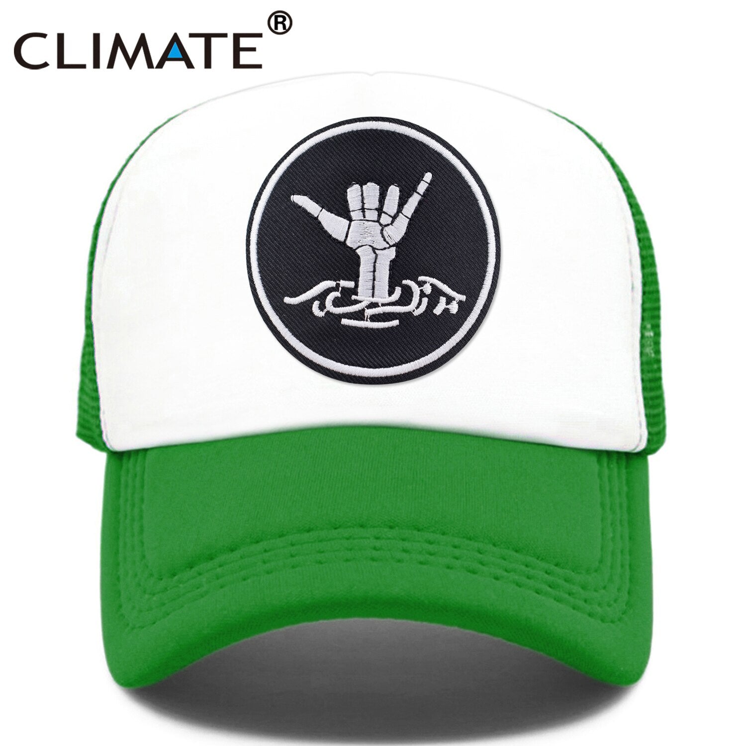 CLIMATE Men Cool Rock Trucker Cap Rock and Roll Mesh Hat Cap Metal Music Black Rocker Summer Baseball Cap Black Trucker Caps Hat