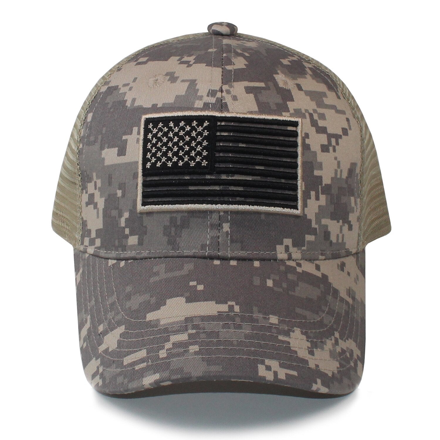 Flag Embroidered Hat, Men Camouflage Baseball Cap Army Military Camo Hat Outdoor Sports Cap Tactical Hunting Fishing Hat