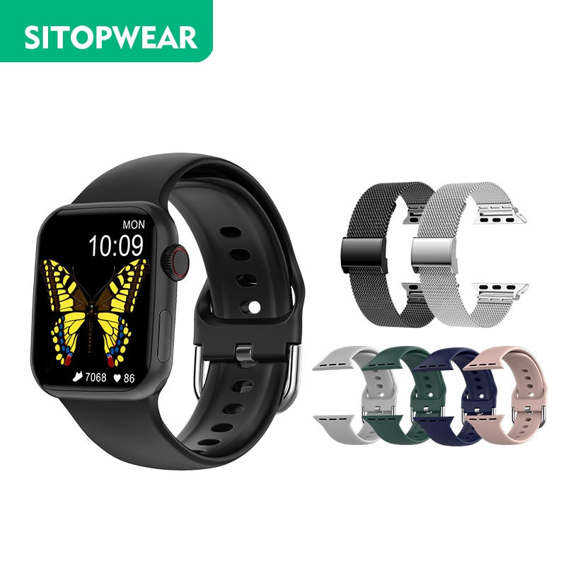 SitopWear Smart Watch 2022 Wireless Charging Smartwatch Bluetooth Calls Watches Men Women Fitness Bracelet Custom Watch Face