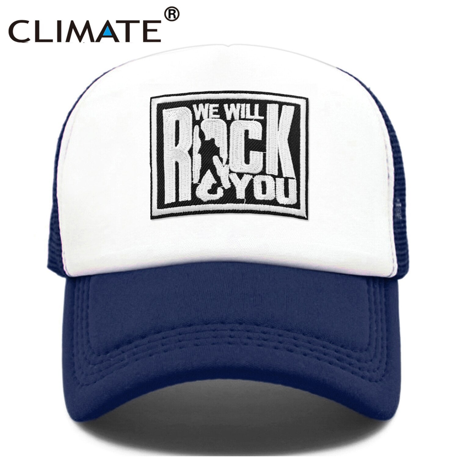 CLIMATE Rock and Roll Rock Trucker Cap Cool Rocker Men Mesh Hat Cap Metal Music