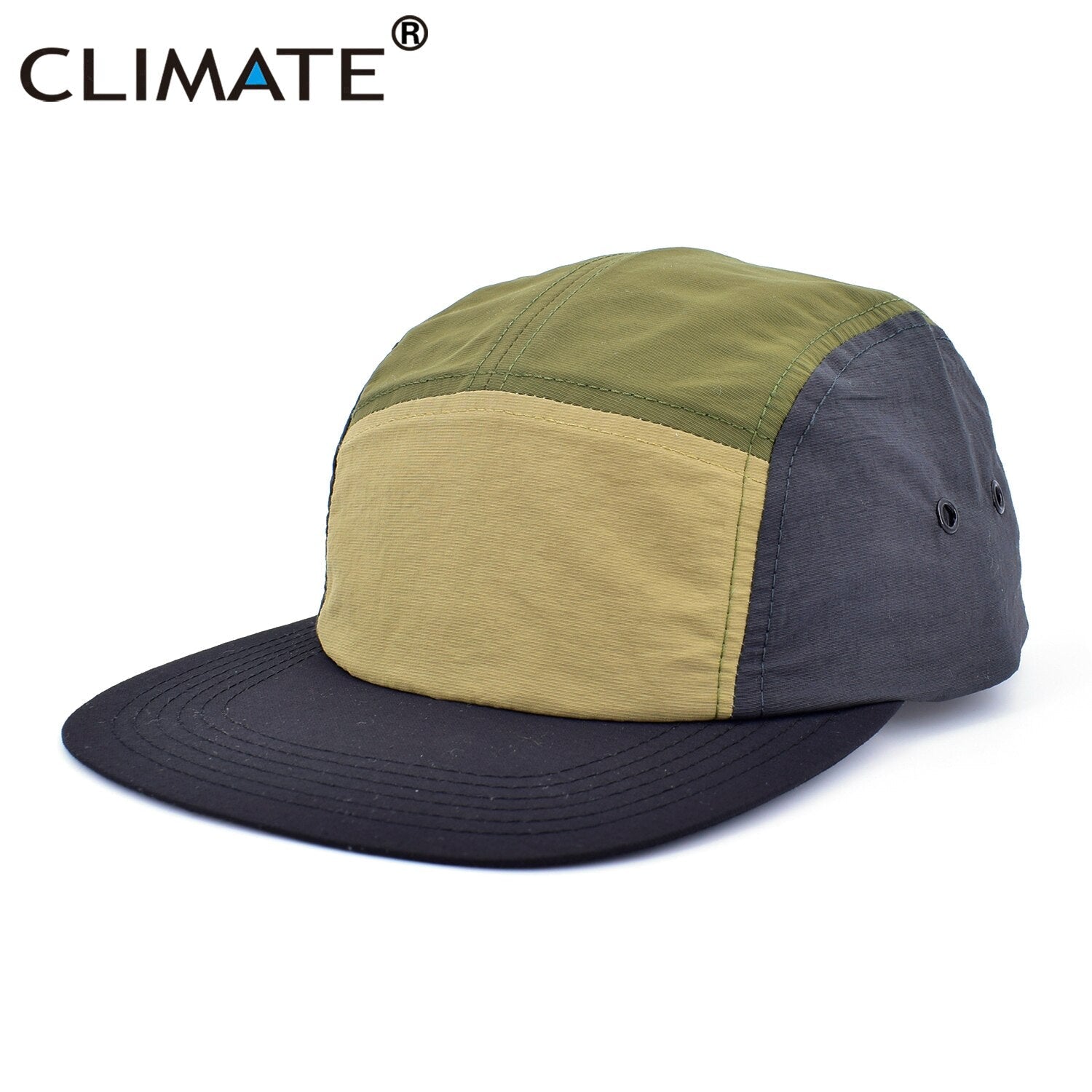 CLIMATE Quick Dry 5 Panel Baseball Cap 5 Panels Sport Outdoor Breathable Cap Hats Camping Snapback Trucker Hat for Hiking