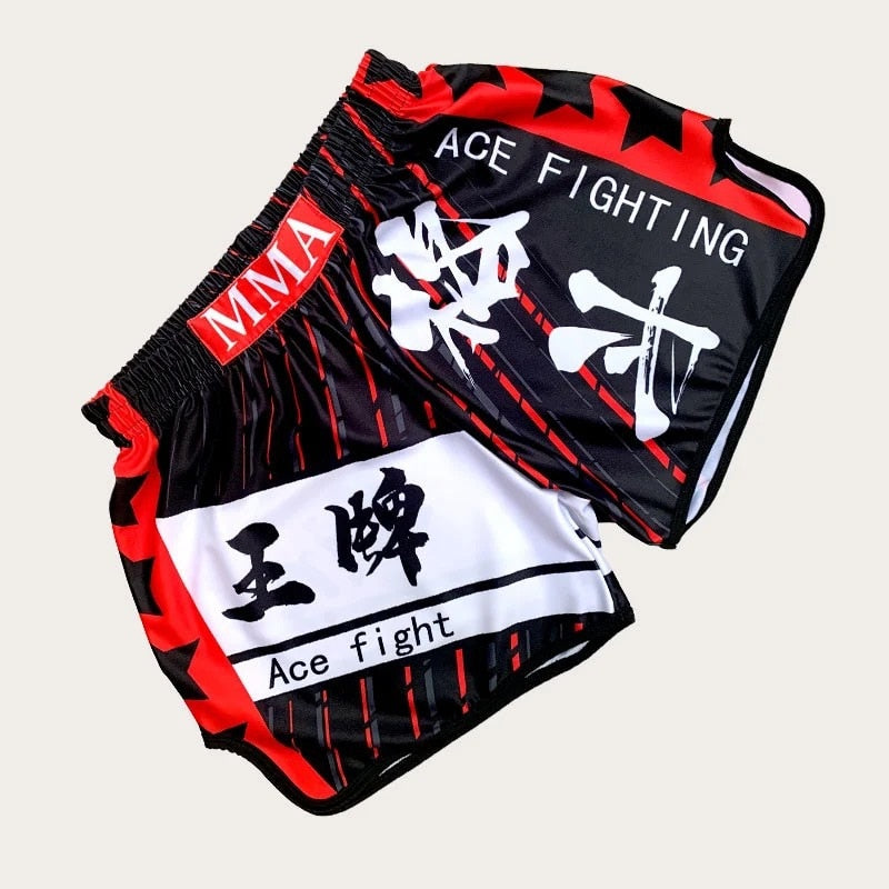 Boxing Pants Printing Muay Thai Shorts Comfortable Kickboxing Fight Grappling MMA Red Boxing Pant Sanda Cheap Wholesale Custom