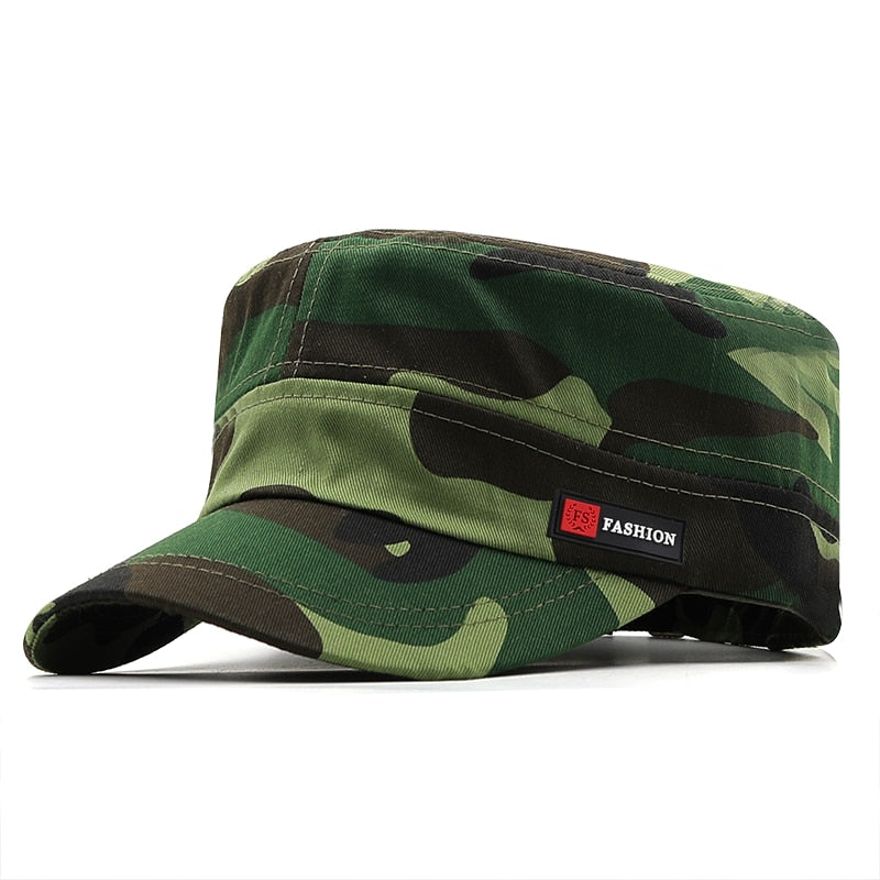 Summer Adjustable Military Caps Unisex Sports Outdoor Sunscreen Quick-Drying Casual Caps Women Men Camouflage Flat Hats