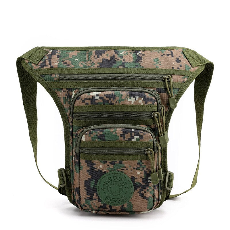 Military Male Hip Thigh Fanny Pack Camouflage Motorcycle Riding Casual Multi-Pockets Shoulder Bags Men Nylon Bum Waist Leg Bag