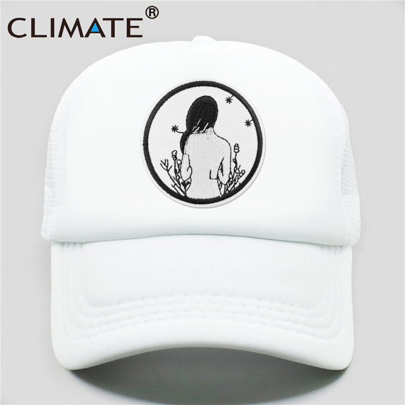 CLIMATE Beatuy Girl Trucker Cap Pink Black Girl Youth Women Beatuy Cap Young Lady Hip Hop Hat Mesh Cap Will Always Love YQ