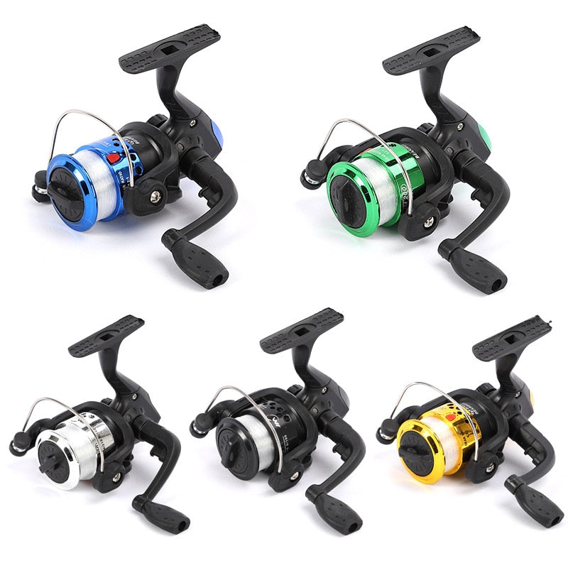 Ultralight Folding Fishing Reel 5.2:1 Spinning Reel With 60m Fishing Line Large Diameter Line Roller Casting Wheel Vessel Bait