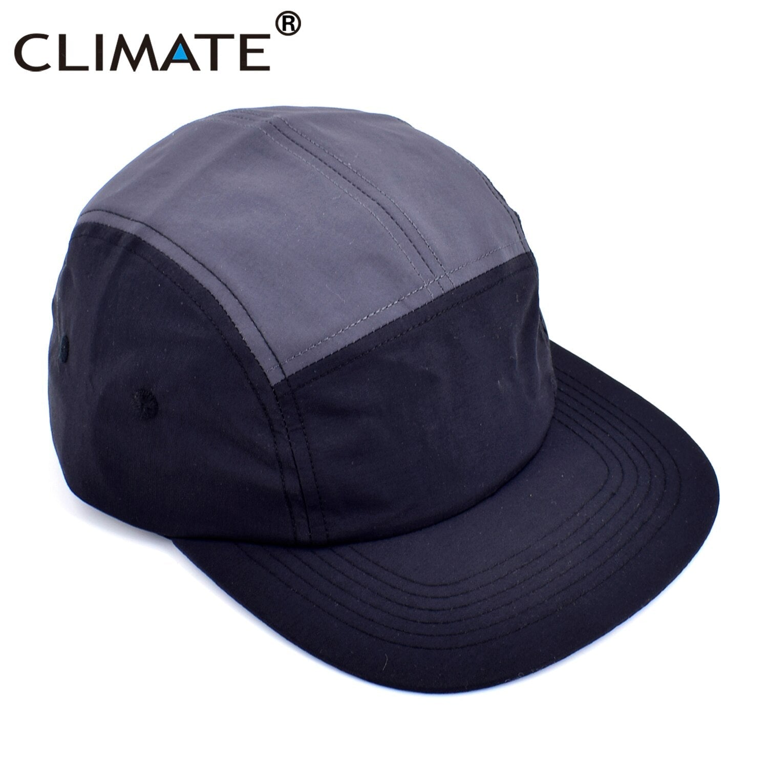 CLIMATE Hiphop 5 Five Panel Baseball Cap Quick Dry 5 Panels Outdoor Sport Hat Cap Breathable Trucker Snapback Hat for Camping