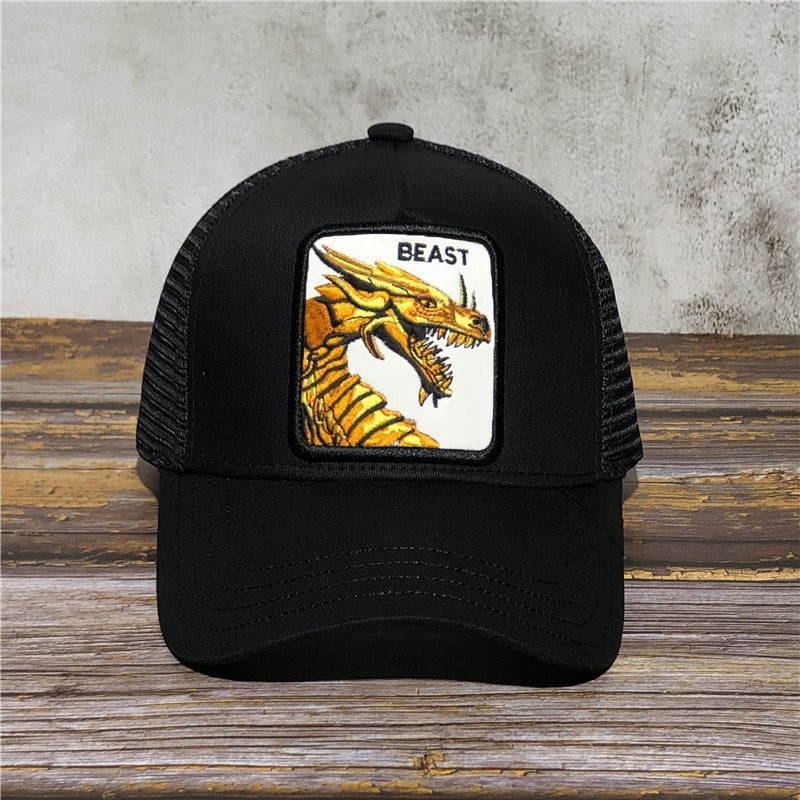 Exquisite Shar Pei Animal BOXER Embroidery Anime Cute Embroidery Baseball Cap Summer Mesh Men's Ms. Outdoor Sunshade hats