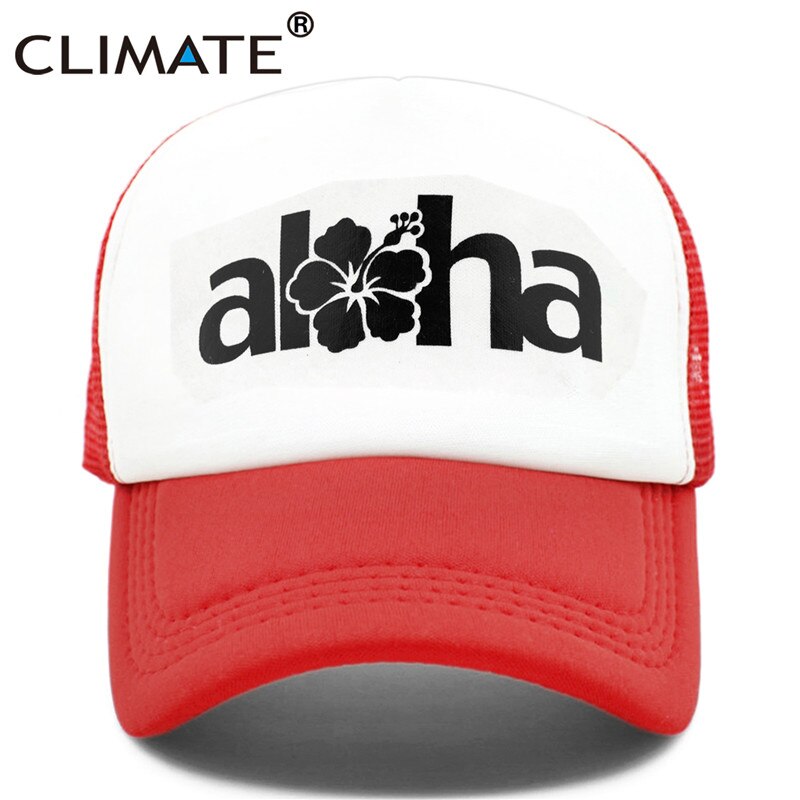 CLIMATE Women Men Aloha Cap New Seaside Aloha Flower Hat Cap Beach Hip Hop Baseball Trucker Mesh Cool Caps Hat For Man Women