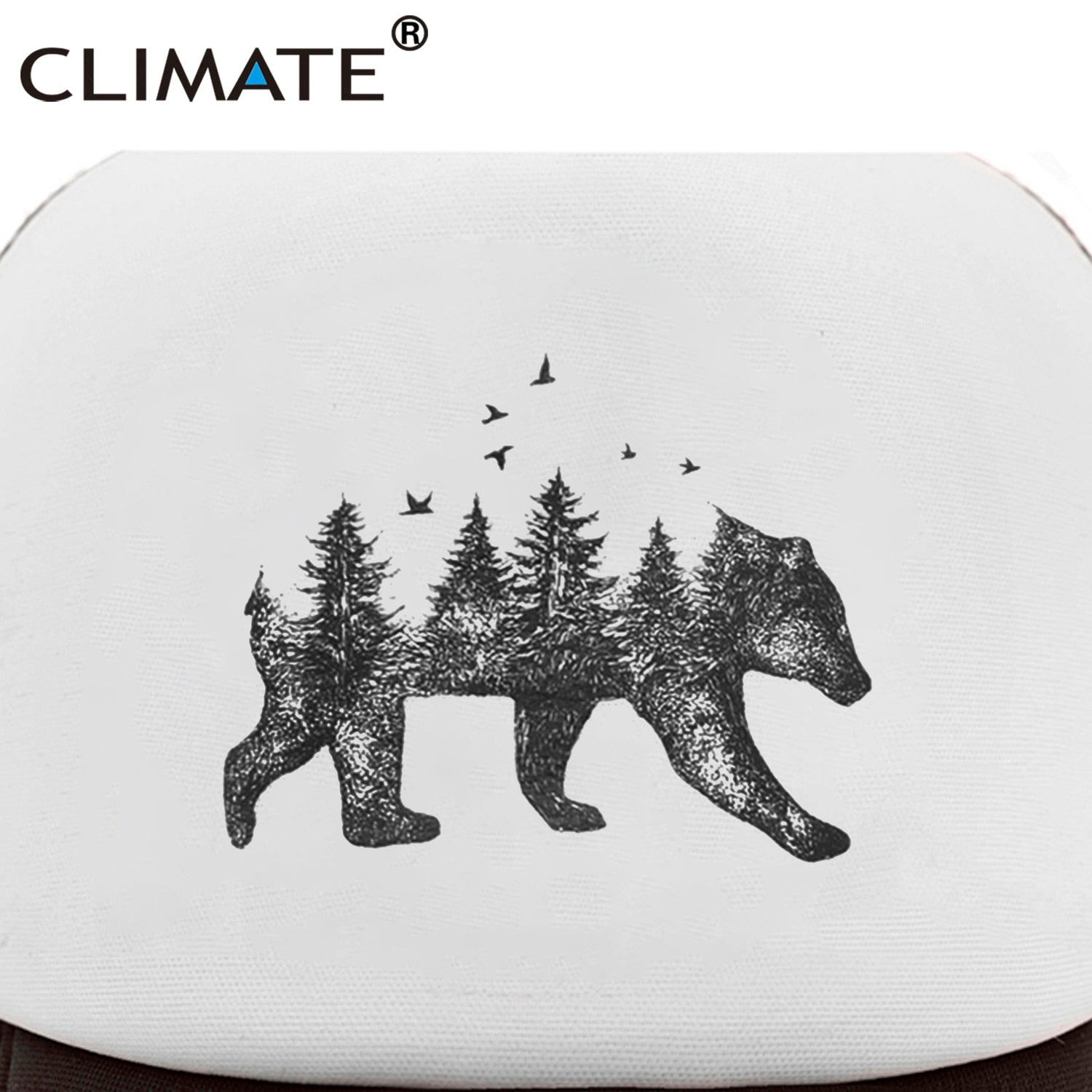 CLIMATE Forest Bear Trucker Cap Hunt Hunting Cap Hat Hip Hop Men Women Hat Baseball Cap Cool Summer Mesh Caps