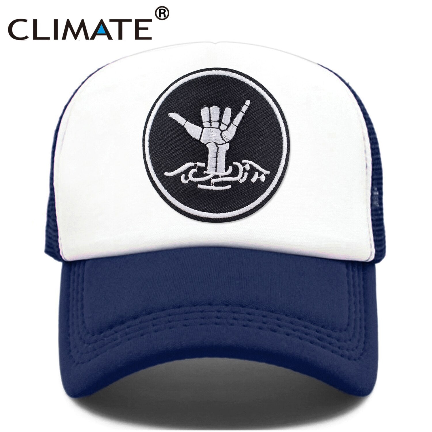 CLIMATE Men Cool Rock Trucker Cap Rock and Roll Mesh Hat Cap Metal Music Black Rocker Summer Baseball Cap Black Trucker Caps Hat