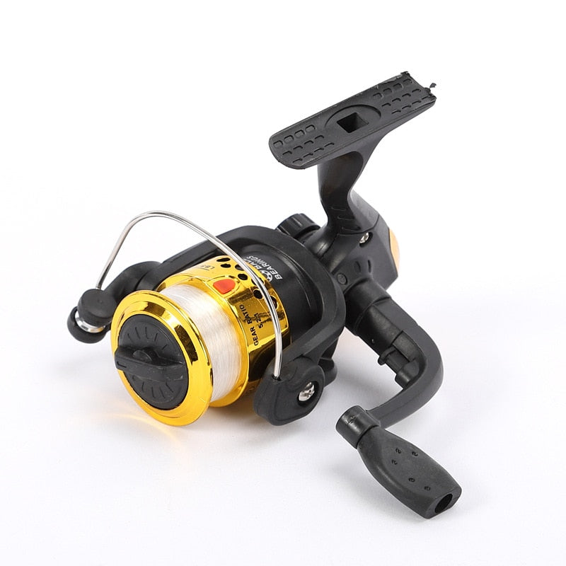 Ultralight Folding Fishing Reel 5.2:1 Spinning Reel With 60m Fishing Line Large Diameter Line Roller Casting Wheel Vessel Bait