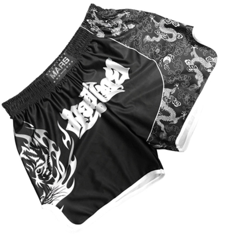 Muay Thai Pants Breathable loose Printing Kickboxing Fight Grappling Short MMA Boxing Shorts Clothing Sanda Fight Grappling