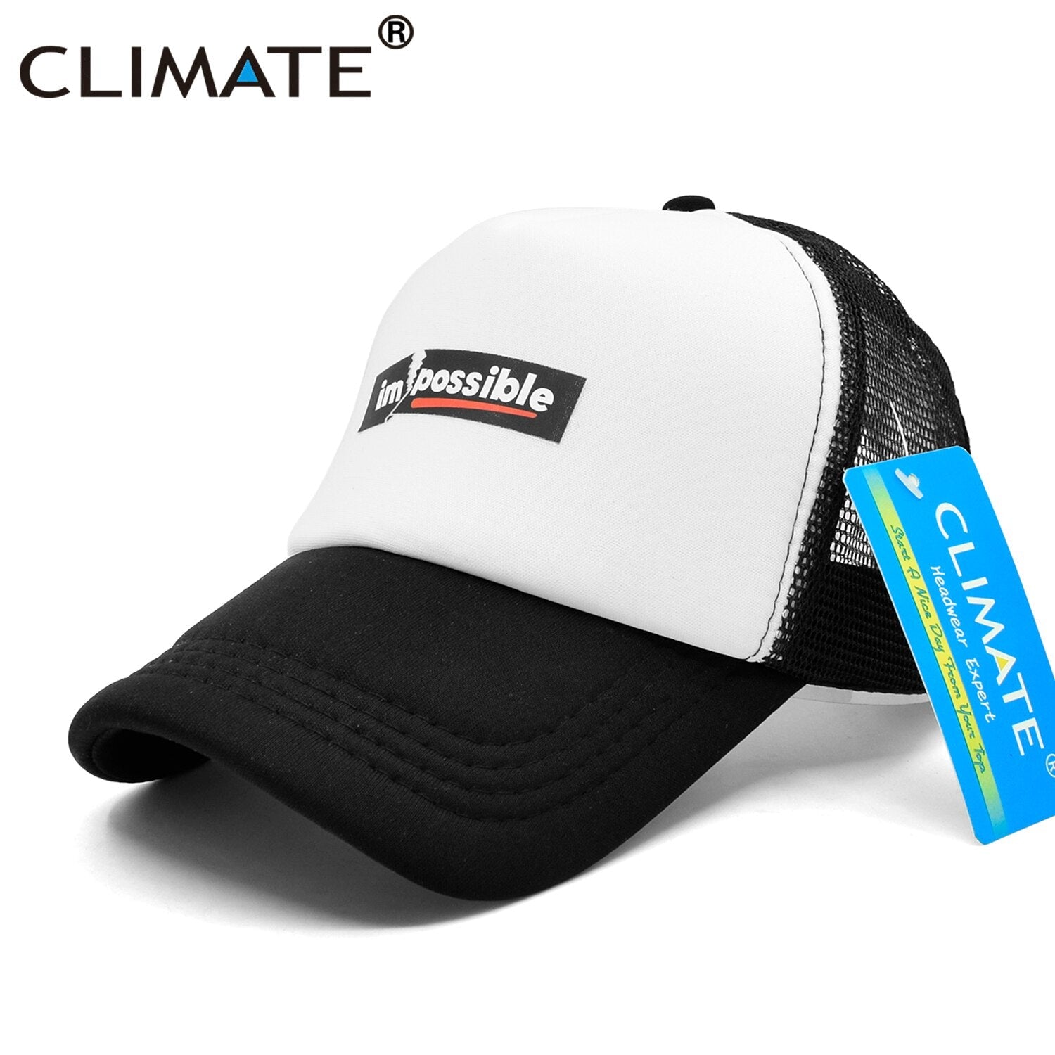 CLIMATE New Cool Impossible Possible Trucker Cap Hat Men Hiphop Surfboard Youth