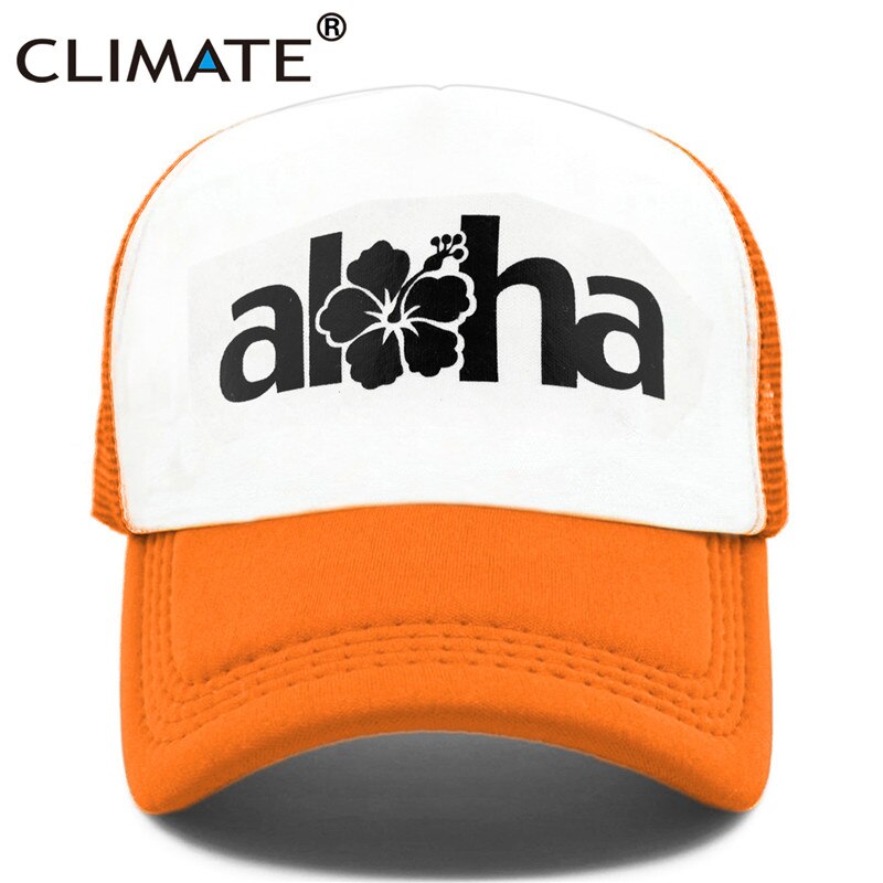 CLIMATE Women Men Aloha Cap New Seaside Aloha Flower Hat Cap Beach Hip Hop Baseball Trucker Mesh Cool Caps Hat For Man Women