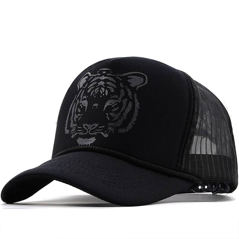 3D Tiger Print Men Mesh Baseball Cap Hat Golf Caps For Women Snapback Cap Bone Summer Gorras Trucker Dad fishing Baseball Hat