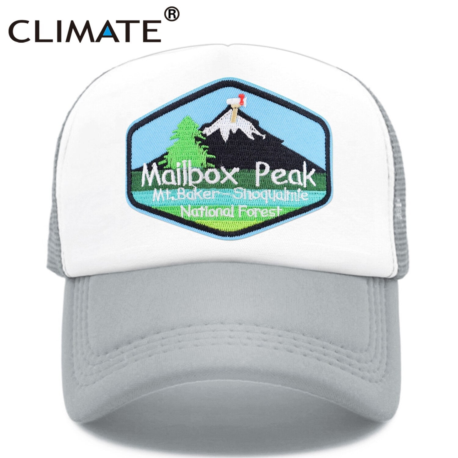 CLIMATE New Hike Green Cap Cool Mailbox Peak Trucker Cap Forest Cap Hat Peak Mountain Hiking Baseball Cap Cool Summer Mesh Cap