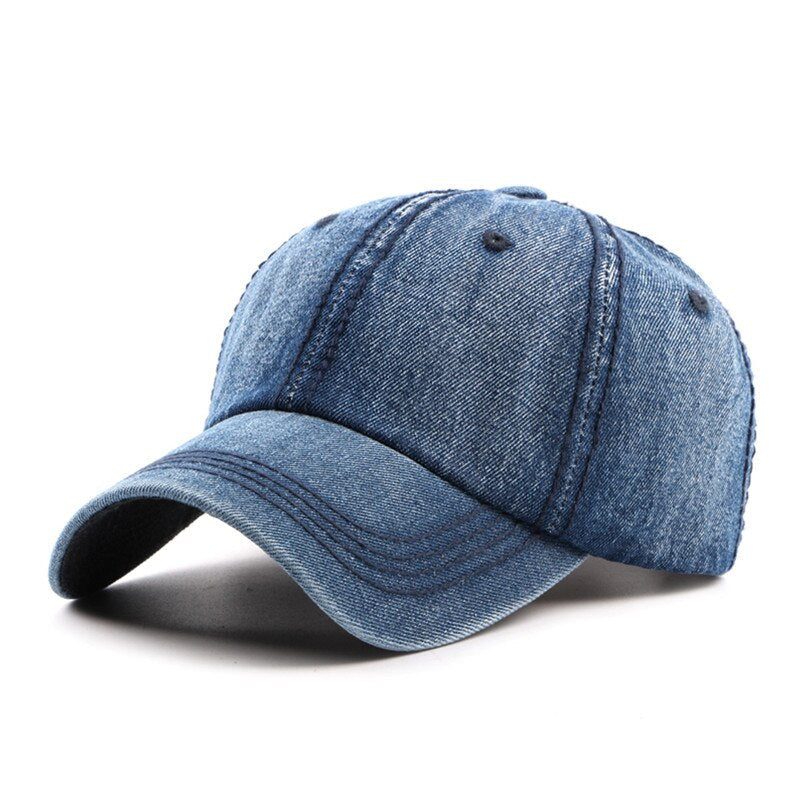 CLIMATE Men Denim Baseball Cap Hat Blank Dad Caps Men Cool CapCasual Denim Jeans Wear Blank Cap Men Cool Hat Caps for Men Dad