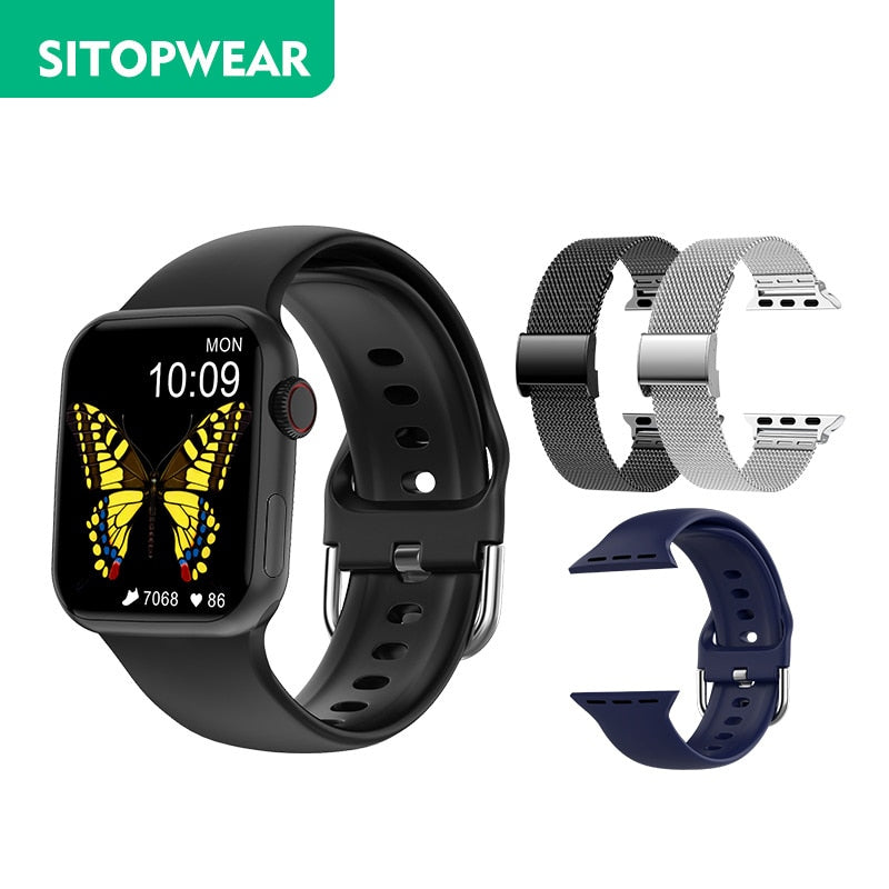 SitopWear Smart Watch 2022 Wireless Charging Smartwatch Bluetooth Calls Watches Men Women Fitness Bracelet Custom Watch Face