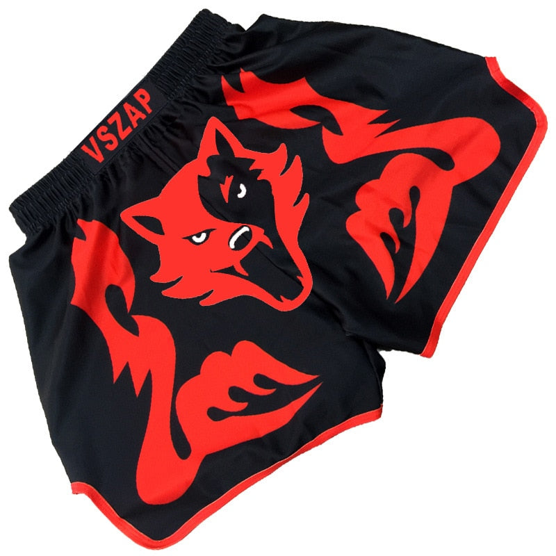 Muay Thai Pants Breathable loose Printing Kickboxing Fight Grappling Short MMA Boxing Shorts Clothing Sanda Fight Grappling