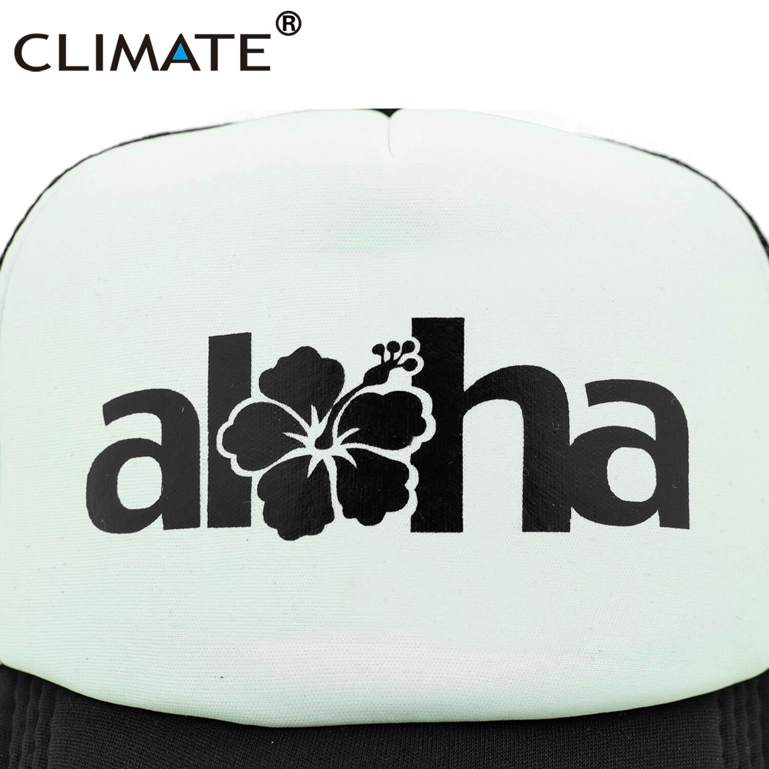 CLIMATE Women Men Aloha Cap New Seaside Aloha Flower Hat Cap Beach Hip Hop Baseball Trucker Mesh Cool Caps Hat For Man Women