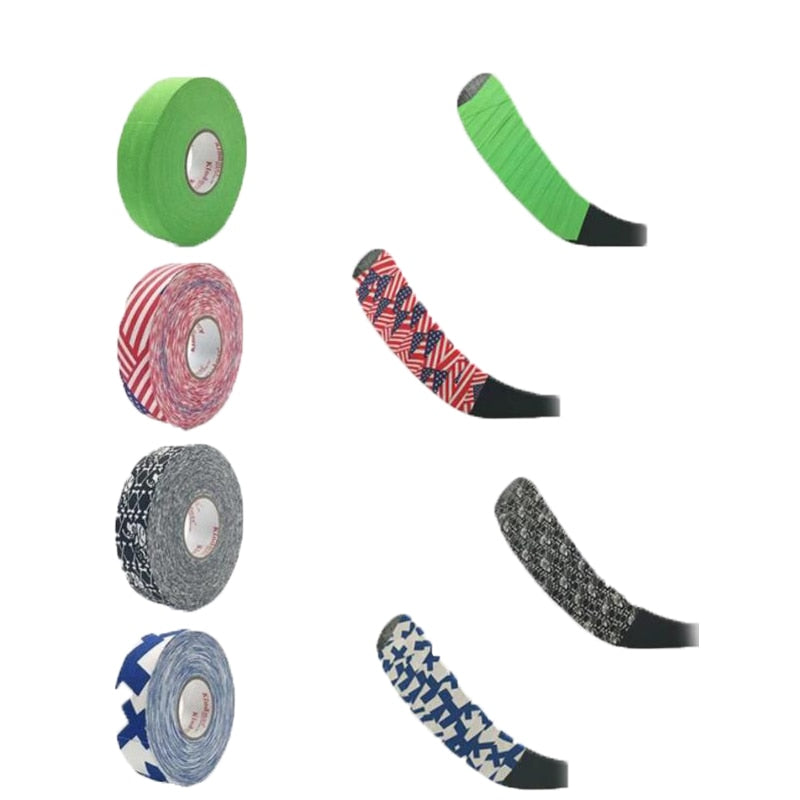 5PCS 18 Color Hockey Stick Tape 2.5mm X 25m Cotton Multipurpose Protective Gear Cue Non-Slip Hock Badminton Golf Sport Safety