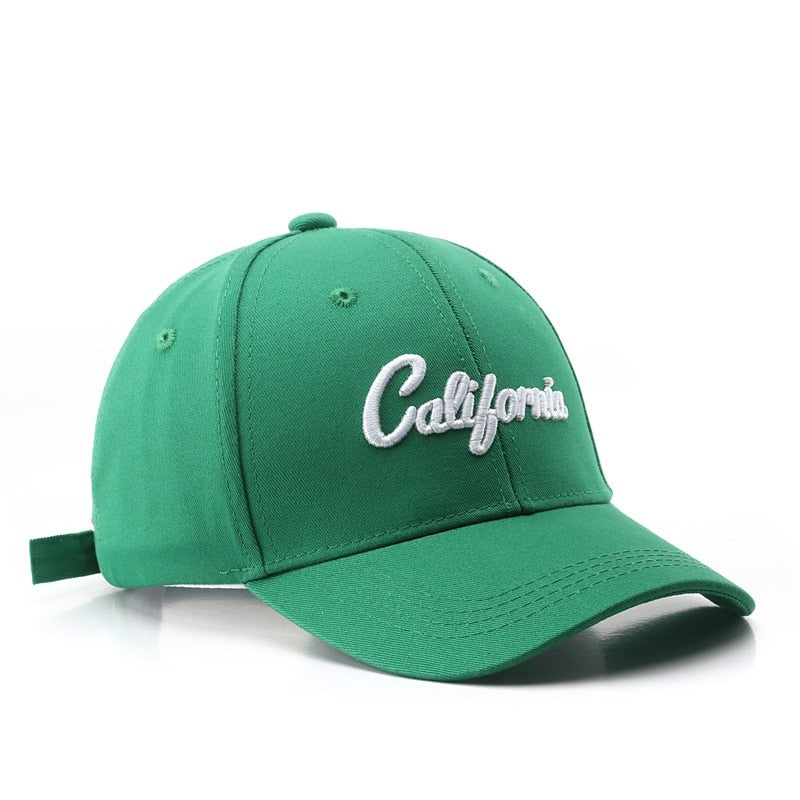 Embroidered Adjustable Green baseball cap Spring men Sports hat Breathable Cotton Trucker hat for Women travel sun hats