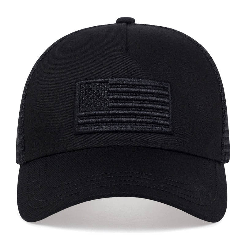 USA Flag Mesh Baseball Cap Summer Breathable Hat Men Women Tactical Hats Unisex