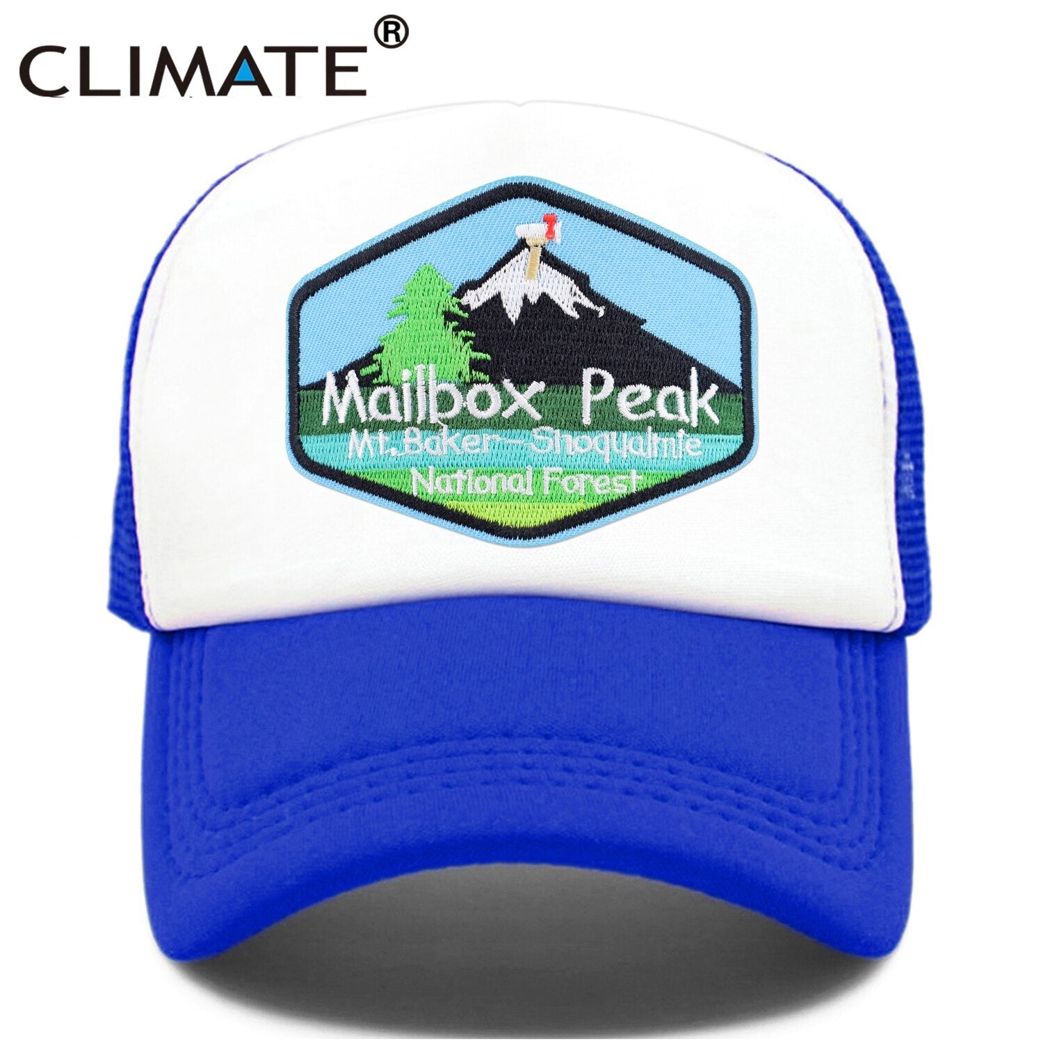 CLIMATE New Hike Green Cap Cool Mailbox Peak Trucker Cap Forest Cap Hat Peak Mountain Hiking Baseball Cap Cool Summer Mesh Cap