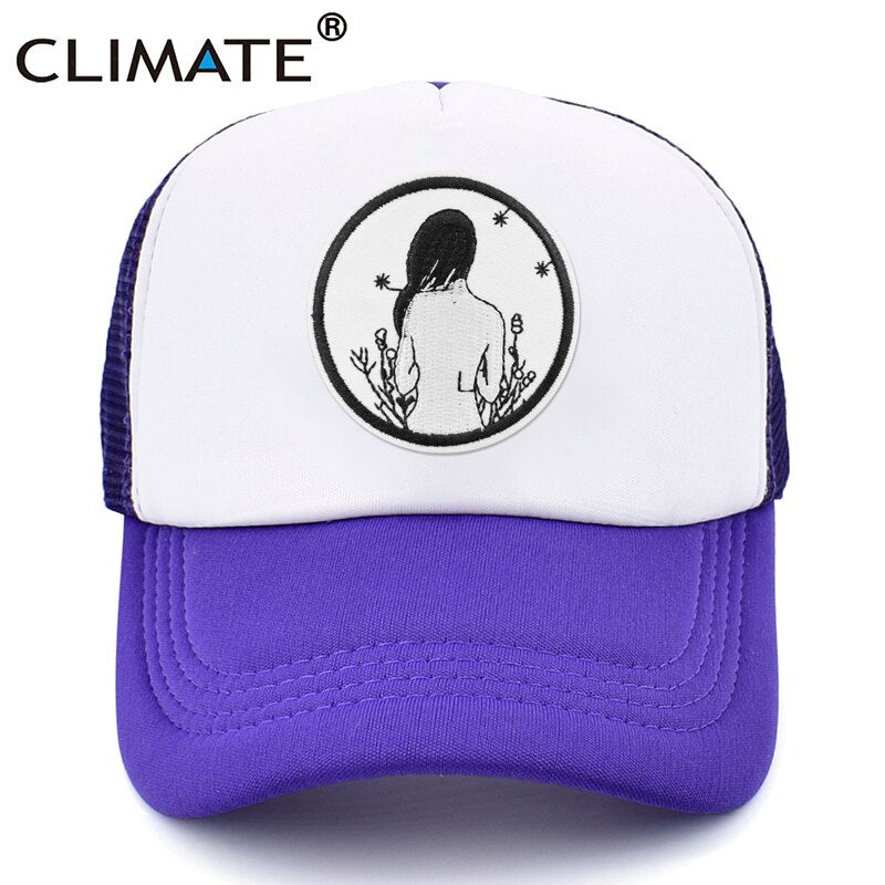 CLIMATE Beatuy Girl Trucker Cap Pink Black Girl Youth Women Beatuy Cap Young Lady Hip Hop Hat Mesh Cap Will Always Love YQ