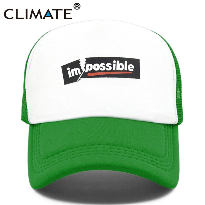 CLIMATE New Cool Impossible Possible Trucker Cap Hat Men Hiphop Surfboard Youth