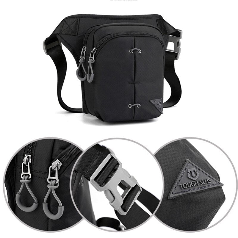 Rider Drop Leg Bag Waist Fanny Pack for Men Motorcycle Travel Assault Male Nylon Belt Messenger Cross Body Thigh Hip Bags