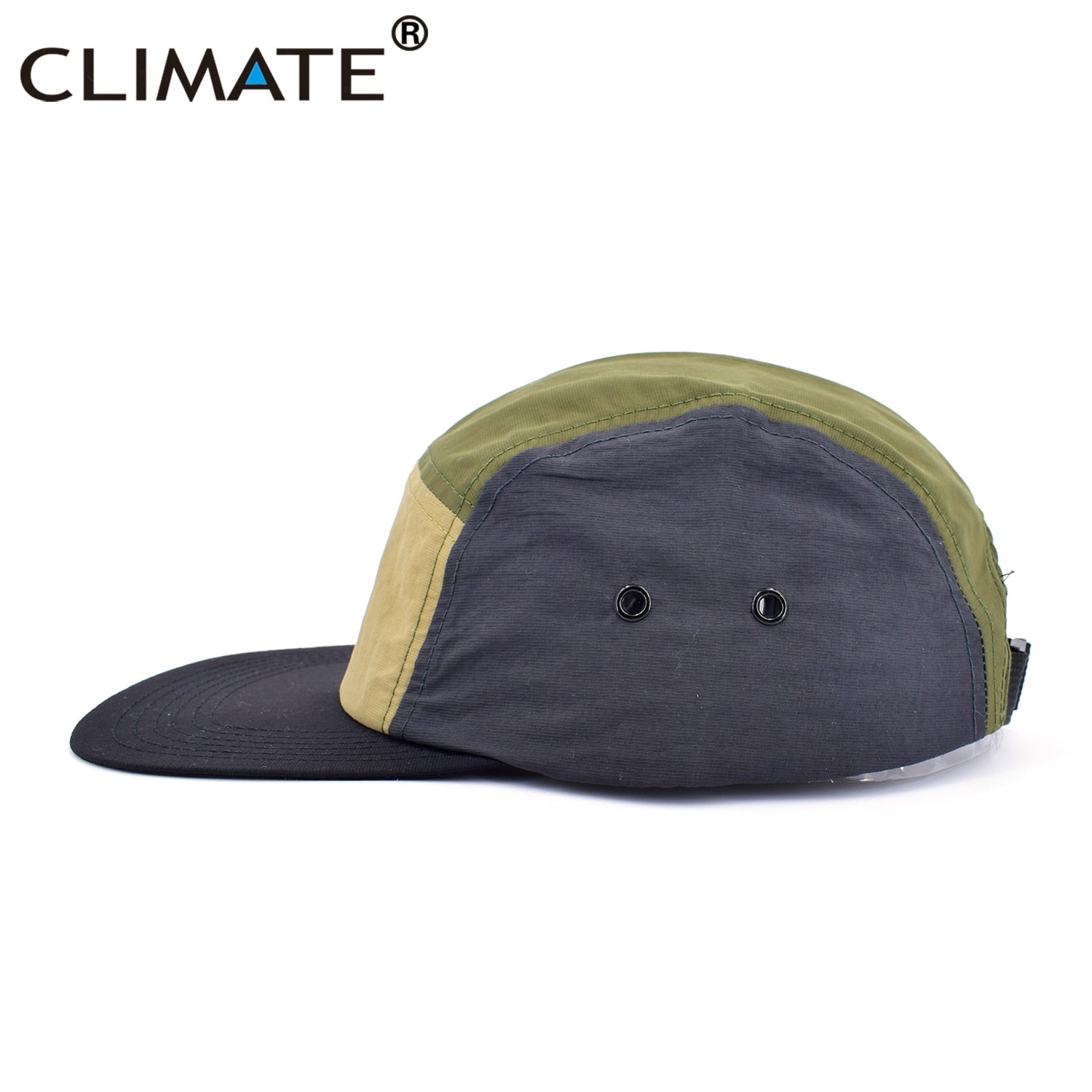 CLIMATE Quick Dry 5 Panel Baseball Cap 5 Panels Sport Outdoor Breathable Cap Hats Camping Snapback Trucker Hat for Hiking