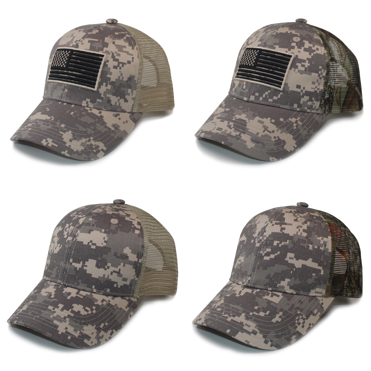 Flag Embroidered Hat, Men Camouflage Baseball Cap Army Military Camo Hat Outdoor Sports Cap Tactical Hunting Fishing Hat