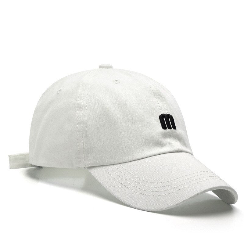 Embroidery Women's Cap Soft Cotton Men's Caps for Men M Letter Curved Eaves Baseball Male Hat Hats Apparel Accessories