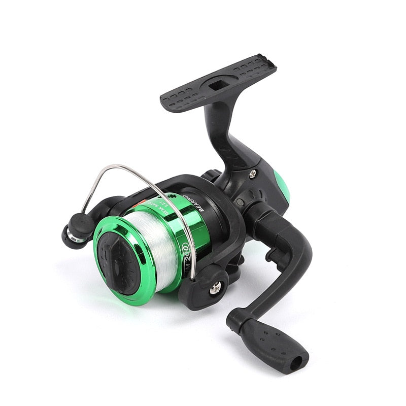 Ultralight Folding Fishing Reel 5.2:1 Spinning Reel With 60m Fishing Line Large Diameter Line Roller Casting Wheel Vessel Bait