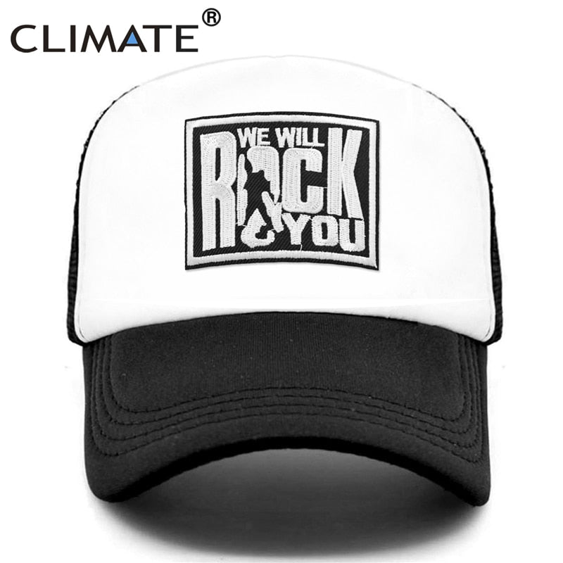 CLIMATE Rock and Roll Rock Trucker Cap Cool Rocker Men Mesh Hat Cap Metal Music