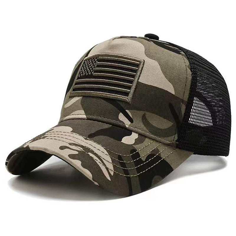 USA Flag Mesh Baseball Cap Summer Breathable Hat Men Women Tactical Hats Unisex