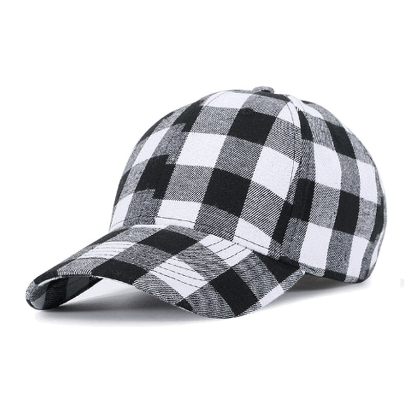 CLIMATE Red Plaid Snapback Cap Women Plaid Hat Cap Fashion Checks Cotton No Logo Hat Caps Classic Checks Cap Hat for Men Women