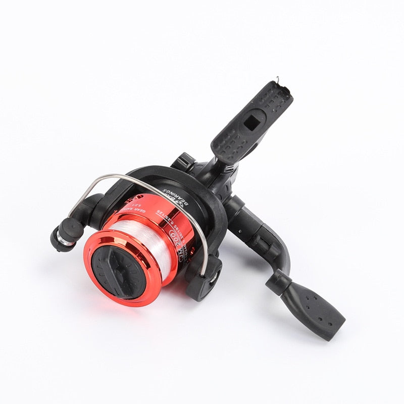 Ultralight Folding Fishing Reel 5.2:1 Spinning Reel With 60m Fishing Line Large Diameter Line Roller Casting Wheel Vessel Bait