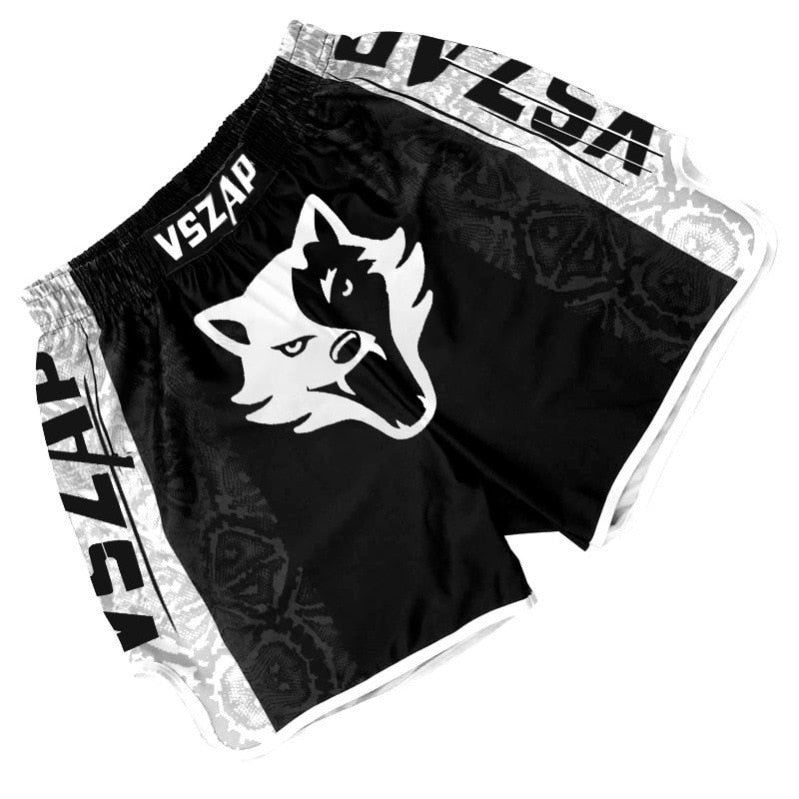 Muay Thai Pants Breathable loose Printing Kickboxing Fight Grappling Short MMA Boxing Shorts Clothing Sanda Fight Grappling