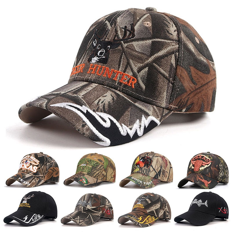 Army Camouflage Baseball Cap Men Animal Embroidery Summer Outdoor Tactical Dad Hat Male Hunting Hats Hip Hop Camo Gorras Hombre