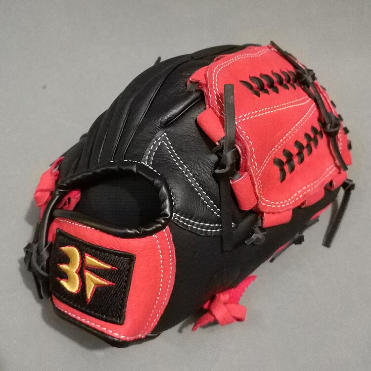 Black Leather Right Baseball Glove Left Hand Baseball Adults Gloves Pigskin Guantillas Beisbol Sportswear Accessories EI50BG