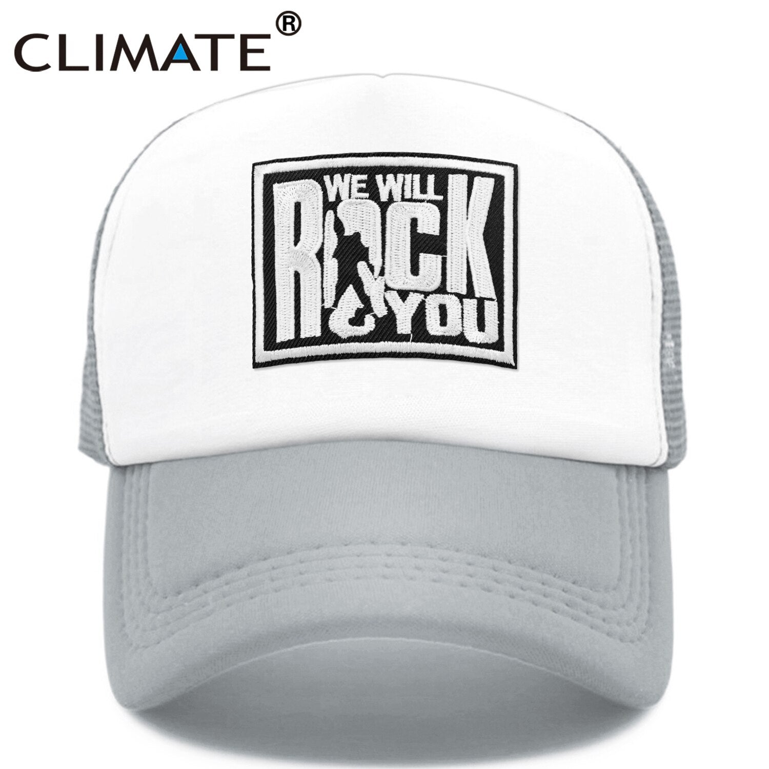 CLIMATE Rock and Roll Rock Trucker Cap Cool Rocker Men Mesh Hat Cap Metal Music