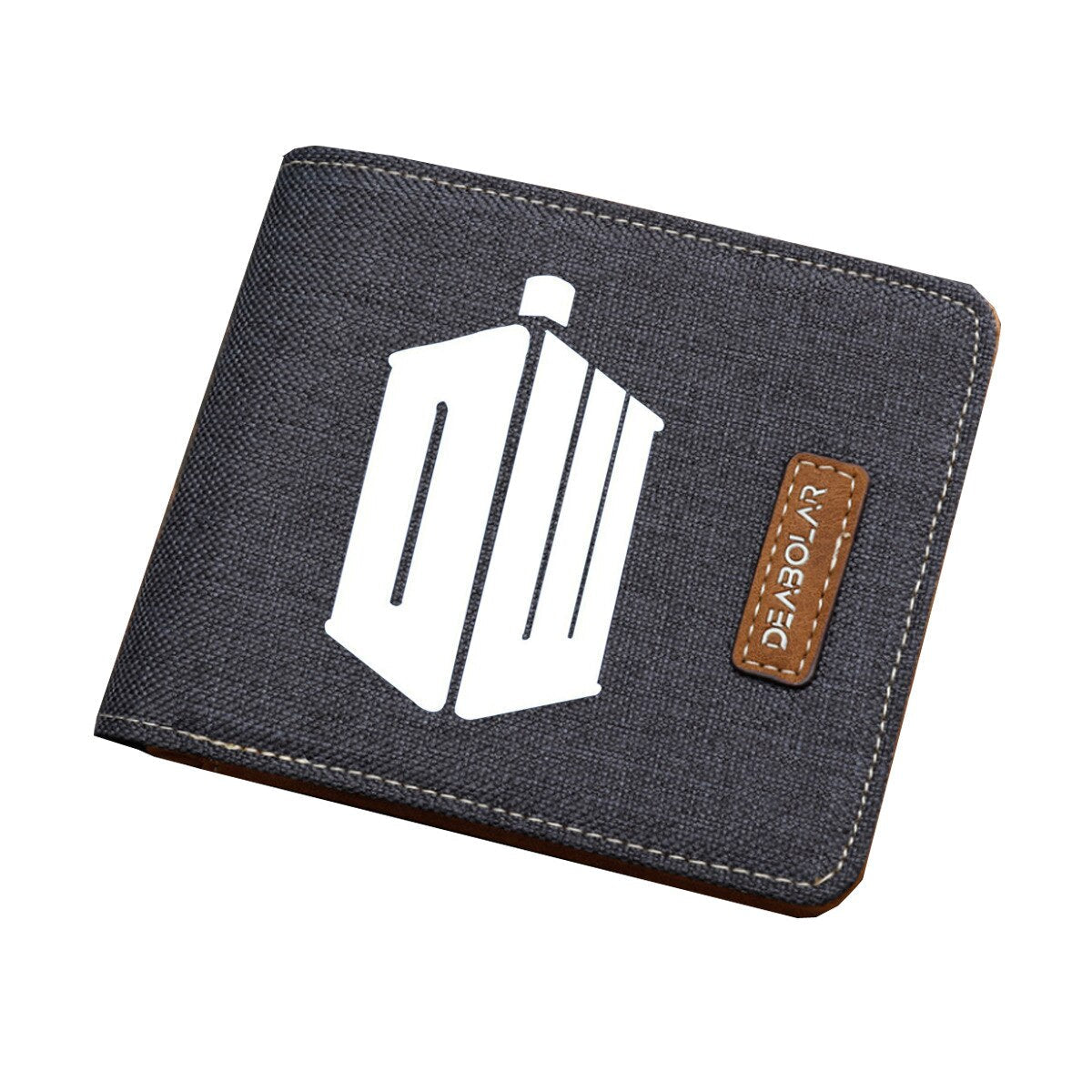 Anime Short Wallet Doctor Who Leisure Printing Mens Short Bi-fold ID/Credit Card Holder Cartoon Purse