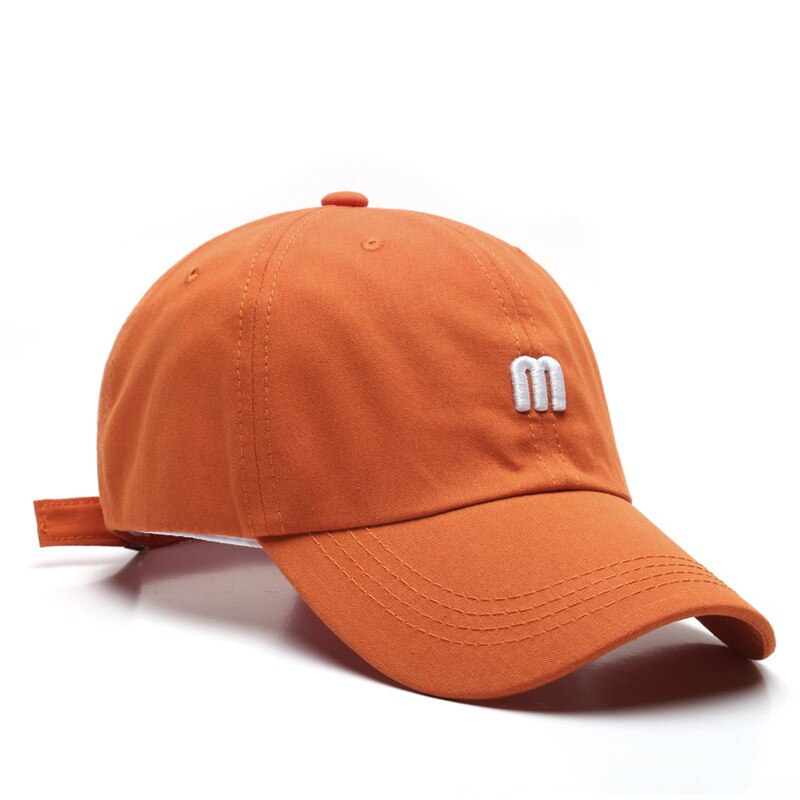 Embroidery Women's Cap Soft Cotton Men's Caps for Men M Letter Curved Eaves Baseball Male Hat Hats Apparel Accessories