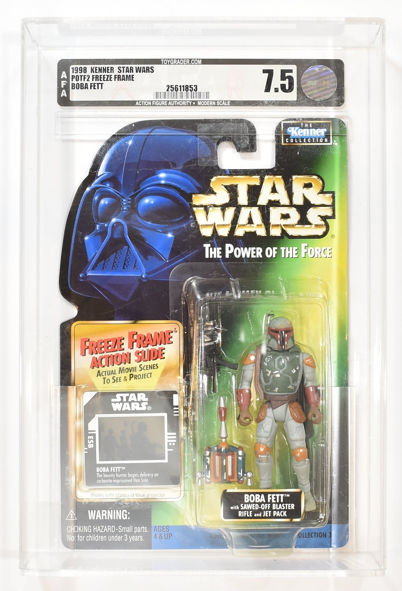 Star Wars Power of the force Green Card Freeze Frame Graded 7.5