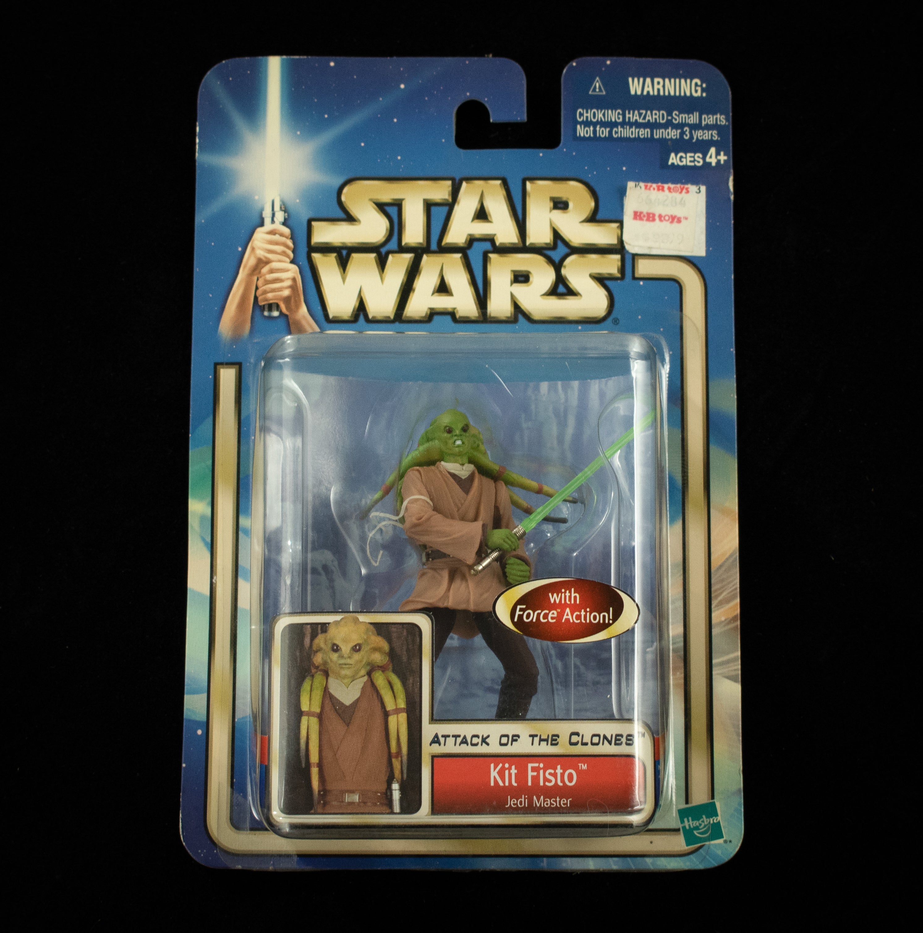 Kit Fisto Jedi Master Attack of the Clones Star Wars 2002 Hasbro Action Figure.